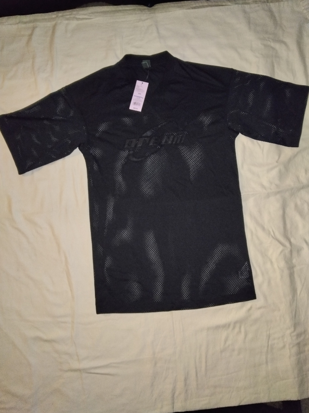 Black Sheer Mesh Short Sleeve Tee